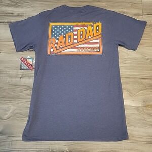 Burlebo T-Shirt Adult Small Blue Crewneck Graphic Short Sleeve Tee NWT‎